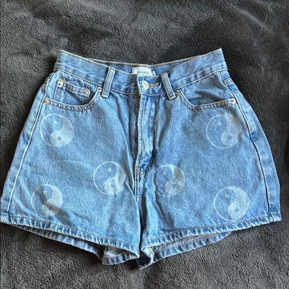 Yin Yang Denim Shorts